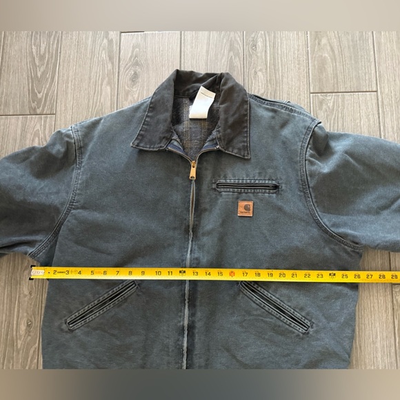 Carhartt|Men's Vintage Dark Gray/Charcoal Detroit  Jacket,blanket lined•••2XL - Picture 15 of 16